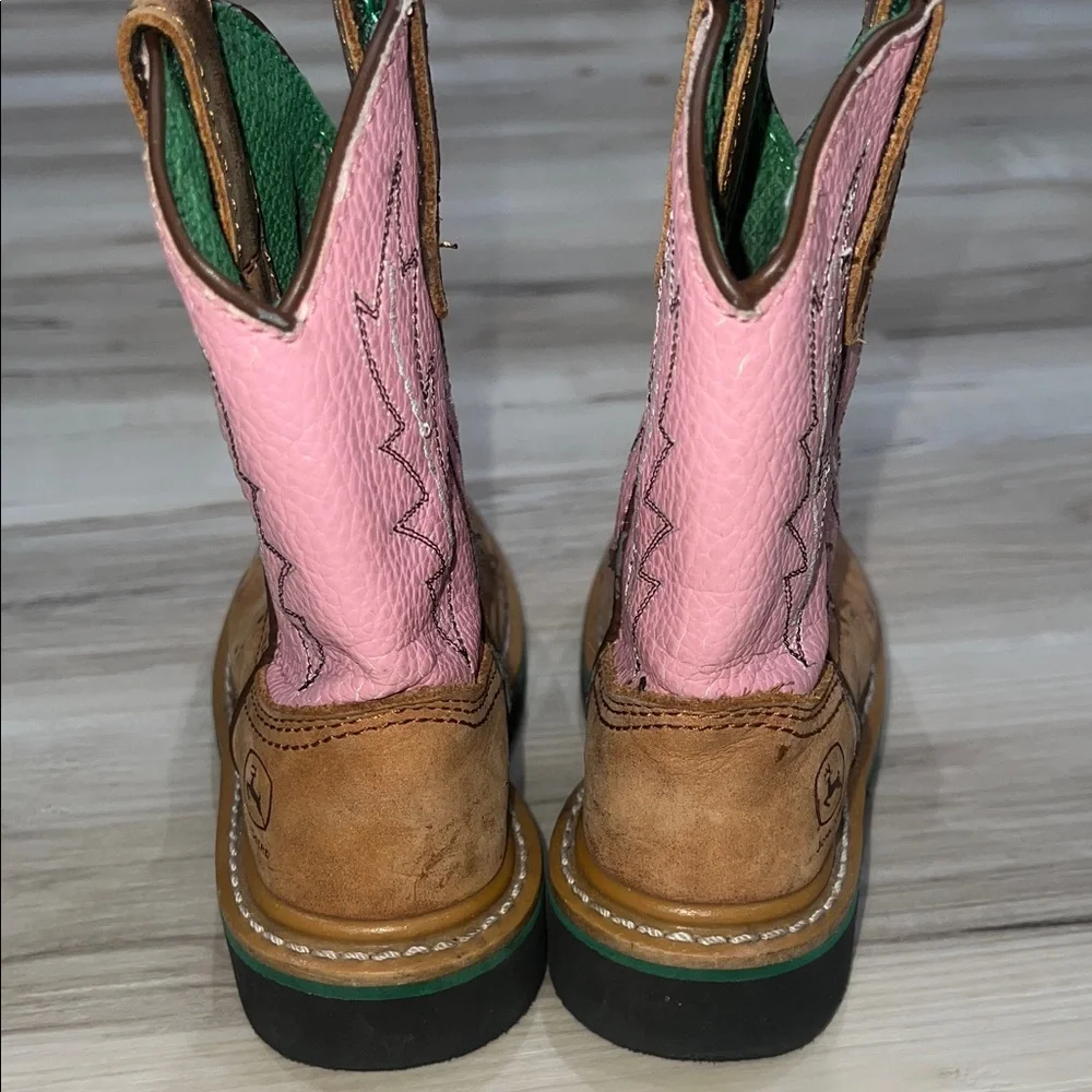 John Deere Kids' Boots with Pink and Brown Design - Picture 5 of 8